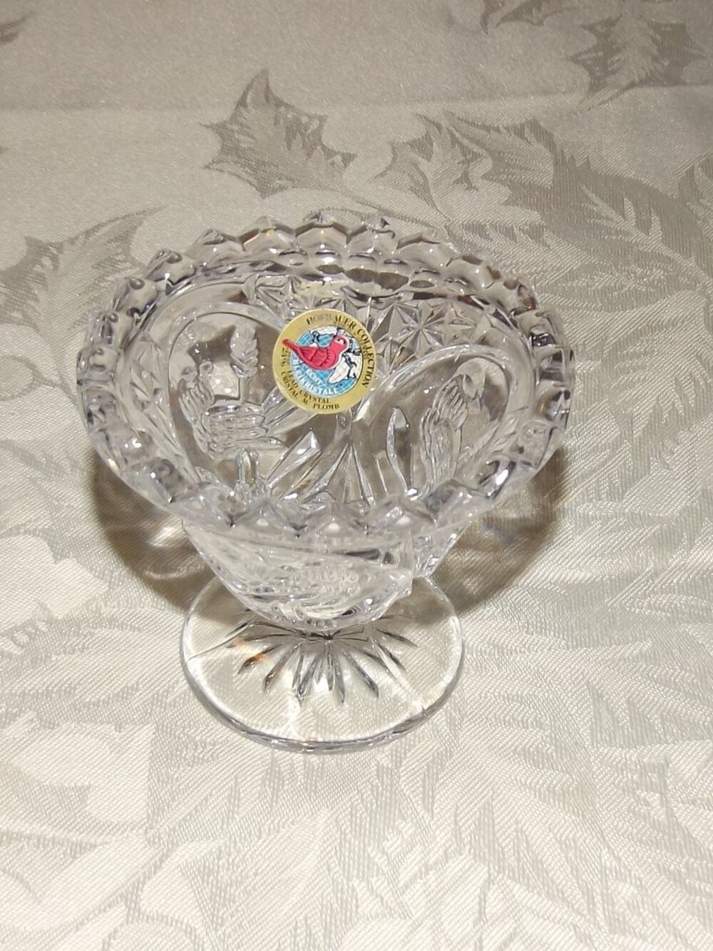 Hofbauer Brydes Germany Crystal Clear 24% Lead Glass Mini Trinket Dish Bowl